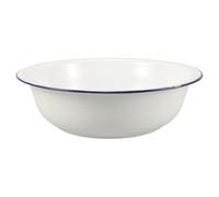 FUOYLOO 32Cm Porcelain Enamel Footbath Vintage Foot Soak Basin for Pedicure and Home Spa Use