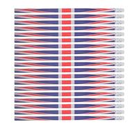 FUOYLOO 36pcs Uk Flag Wood Pencils with Eraser for School and Office Use, 7.5" Easy-to-sharpen Writing Instruments Featuring Versatile Usage and Break-resistant Design
