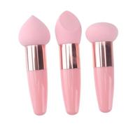 FUOYLOO 3pcs Beauty Pen of Makeup Sponges Handle Sponge Applicators for Cosmetic Powder Use as Cosmetic Tools in Face Make-up Scenario Random Style