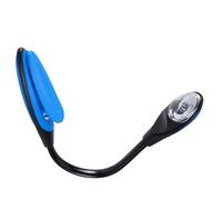 FUOYLOO 3pcs Blue LED Clip Desk Lamp Portable and Mini Reading Light Eye-Caring Design for Study and Working, PVC and Plastic Material