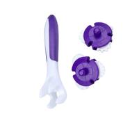 FUOYLOO 3pcs Cake Baking Rollers Set Plastic Pastry Rolling Pins with Easy to Use and Clean Design for Home and Birthday Cakes Purple Baking Tool