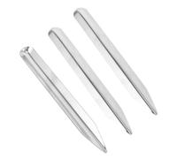 FUOYLOO 3pcs Lab Set with Curved Bead Scoop and Rounded Ends, Metal Powder Mixing and Paste Transferring Tool for Laboratory and Scientific Use