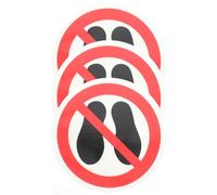 FUOYLOO 3pcs No Stepping on Surface Stickers Safety Label Decal Self-adhesive round Warning Decal Not Easy to Tear Pp Pet Material for Boats and Factories