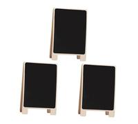 FUOYLOO 3pcs Wooden Double-Sided Standing Memo Boards, Large Rectangular 30x20cm Cedarwood Display Blackboards for Office and Home Message Writing