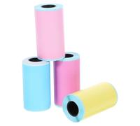 FUOYLOO 4 Rolls Thermal Printer Sticker with Heat Adhesive, Multi-Purpose Easy to Stick Labels for Retail Shop and Personal Use, Blank Fast Thermal Printing Stickers for Reminder