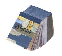 FUOYLOO 400 Sheets/Book DIY Scrapbook Material Sheet Vintage Style Specialty Paper with Art and Color Addition Good Decoration Function Retro Aesthetic Paper for Creative Fun