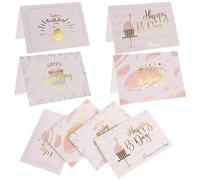 FUOYLOO 40pcs Happy Birthday Cards Assorted Paper Blessing Message Cards Simple Chic Design for Birthday Celebration