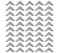 FUOYLOO 40pcs Silver Metal Book Corner Protectors 14mm for Protecting and Decorating Book and Folder Edges, for Cardmaking and DIY Crafts with Vintage Elegant Style