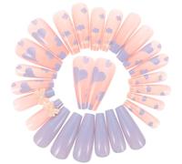 FUOYLOO 48pcs Girl Fake Nail Tips Detachable Nails for Women DIY Decorative Press False Manicure Supplies