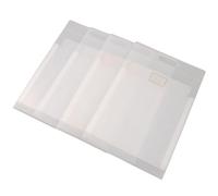 FUOYLOO 4pcs A4 Plastic File Folder with 6 Pockets and Multilayer Accordion Structure, Sturdy Expanding File Organiser with Carrying Handle for Efficient Document Storage at Home