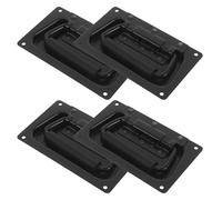 FUOYLOO 4pcs Guitar Amp Cabinet Handle: 5.2" Spring Loaded Recessed Metal Handle, Replacement Pull for Soundbox Chest Trunks Crates Storage Boxes