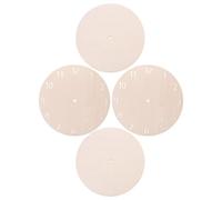 FUOYLOO 4pcs Make Your Own Clock - 9" DIY Wood Clock Face Kit - Unfinished Round Face Dial - Wooden Plates Replacement Parts for Crafts Sublimation Painting