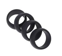 FUOYLOO 4pcs Silicone Rings Men’s Sports Finger Rings Simple Design Soft Silicone Suitable for Swollen Joints Those with Large Fingers Workout Weight Lifting