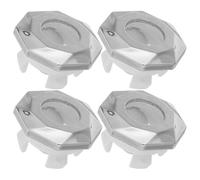 FUOYLOO 4pcs Sink Overflow Hole Covers for Bathroom and Kitchen Sinks Abs Material with Easy Removal Silver Finish for Sturdy Protection