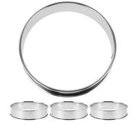 FUOYLOO 4pcs Stainless Steel Baking Muffin Rings User-Friendly Design and Even Heat Distribution, Round Cake Rings for Baking Pastries and Muffins, Suitable for Professional and Novice