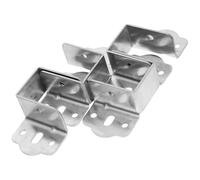FUOYLOO 4pcs U Shaped Bed Frame Brackets Stainless Steel Bed Rail Hinges Easy Installation for Secure Headboard Support in Silver