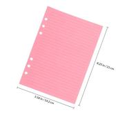 FUOYLOO 50 Sheets Refill Binder Paper with Six Holes, Assorted Colour Notepad Paper Suitable for Writing and Painting, Loose Leaf Notebook Inserts for Office and Student Use