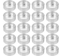 FUOYLOO 50PCS Aluminum Candle Cup Cases Lightweight Wax Candle Holders DIY Tealight Accessories for Mold Demold Reusable Wax Storage for Birthday and Housewarming