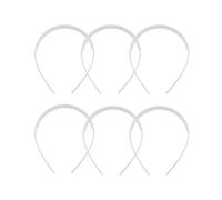 FUOYLOO 50pcs Plastic Headband Hair Hoops DIY Hair Hoops Simple Plain White Practical Elastic Range Accessories for Women Wedding School