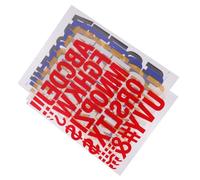 FUOYLOO 5pcs English Letter Patches Iron on Heat Transfer Fabric Letters Flocking Material for Clothes Repairing and Decoration Suitable for Tailor Shop and Clothes Shop