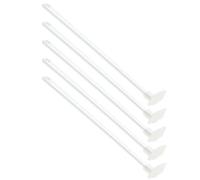 FUOYLOO 5pcs Long Handle Spatula Bottle Scraper White Pp Material Small Head Arc Design One-piece Molding Practical Kitchen Tool for Reaching The Bottom of Containers and Bottles