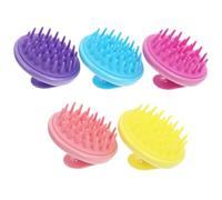 FUOYLOO 5pcs Silicone Hair Scalp Massage Combs for Shampoo Ergonomic Lightweight Scalp Care Brushes with Handle Eco-Friendly Material Gentle Hair Massage for Travel and Daily Use