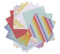 FUOYLOO 6 Inch Assorted Color Decorative Paper Sheets DIY Scrapbook Material with Patterns Easy Tearing Backing Paper for Scrapbook and Letter Crafting