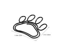 FUOYLOO 60pcs Black Metal Paws Paper Clips Cute Cat Dog Paw Bookmarks Decorative Office Document Clips Teacher Stationery Organizer for School and Work