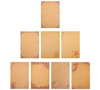 FUOYLOO 64pcs Creative Letter Papers Retro Style Stationery Paper A5 Size Smooth Writing Elegant Design for Love Notes and Poems Random Style