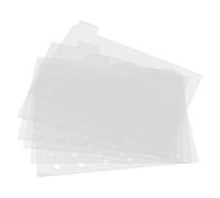 FUOYLOO 6pcs Acrylic A7 Loose Leaf Notebook Cover with Detachable Refill Boards, 6-Ring Refillable Planner Binder Cover for Budget Tracking, DIY Journals, School and Festival Use