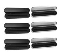 FUOYLOO 6pcs Hard Pencil Case Set for School Bag and Briefcase, Aluminium Rectangular Pencil Boxes to Firmly Fix Pens and Protect Stationery, Suitable for Teachers and Little