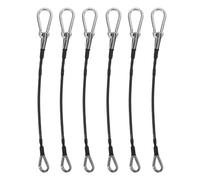 FUOYLOO 6pcs Steel Wire Rope Cable Attachments for Gym Equipment and Pulley Systems, Easy Replacement Exercise Machine Parts Providing Options for Different Resistance Levels, for Home