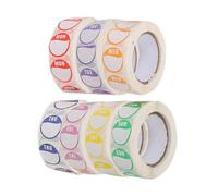 FUOYLOO 7 Rolls Day of Week Label Stickers for Inventory Management and Quick Identification, Coated Paper Adhesive Stickers for Supermarket and Bakery Products Packaging