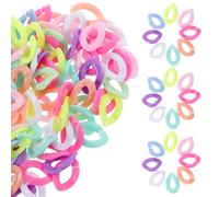 FUOYLOO 800Pcs Acrylic Linking Rings for DIY Purse Strap and Bag Chain, Open Design Handbag Chain Connectors, 6X11Mm Solid Color Jump Rings for Jewelry Making and Crafts