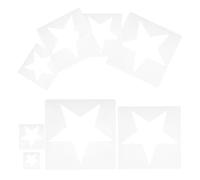 FUOYLOO 8pcs Reusable Star Stencils in Sizes Made of Sturdy Pet Material, Easy to Use Templates for DIY Painting on Walls and Home Decoration Unique Star Design