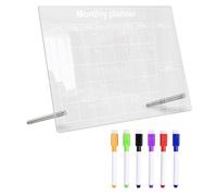 FUOYLOO Acrylic Memo Board Acrylic Message Board 12.5x9.5 Inch Easy to Erase Practical Simple and Generous Look Design with Pen for Office and Students