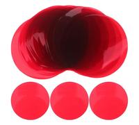 FUOYLOO Ambient Light Gel Stickers Red 25Pcs Flexible Adhesion Color Correction Film for LED Ceiling Spotlight and Odd Shaped Surfaces for Living Room and Party Use