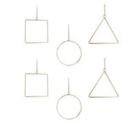 FUOYLOO Artificial Flower Hanging Garland Simulation Flowers 6pcs with Copper Iron Frame for Lasting Use, Golden Decorative Hanging Ornaments for Patio and Bedroom Wall Decor