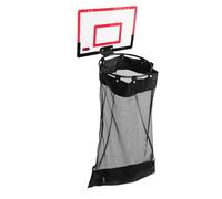 FUOYLOO Basketball Hoop Laundry Organizer Mesh Zippered Hanging Basket for Dorm Bathroom Storage Boys and Room Space-Saving Over-The-Door Hamper in Red