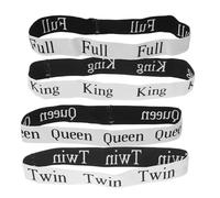 FUOYLOO Bed Sheet Tie Up Strap Elastic Bands 4Pcs for Bedding Storage and Bedroom Organization with Stretch Material