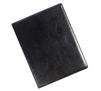 FUOYLOO Black Pu A4 Document Folder Easy to Handle and Oil Resistant Office File Folder for Organising Papers and Documents