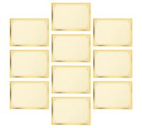 FUOYLOO Blank Certificate Paper Practical Printing Paper A4 Beige 10pcs with Elegant Gold Foil Border with Excellent Durability for Printing Diplomas and Awards for Certificates