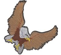 FUOYLOO Brown Eagle Leather Cloth Sew on Embroidery Patches Stylish Easy to Operate Patch for Holiday Clothing Jeans