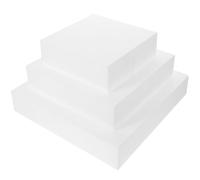 FUOYLOO Cake Dummies Cake Models for Decorating Practice for White Foam 3pcs Reusable and Wedding Decoration Family and Friends