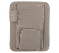 FUOYLOO Car Ticket Holder Visor Sunglass Case Organizer Leather Auto Visor Storage Multiple Pockets for Vehicle Interior Documents