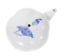 FUOYLOO Ceramic Plum Blossom Ink Dropper Water Pot Porcelain Calligraphy Ink Keeper Dish for Chinese Brush Painting Art Supplies Random Style