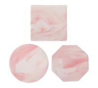 FUOYLOO Ceramic Wax Seal Pad Multi-Functional Seal Wax Plate 3pcs Heat Resistant Backing Plate with Marble Pattern Design for Letters and Office Use