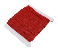 FUOYLOO Colorful Chevron Wave Lace Trim Red 15 Yards DIY Sewing Material Garment Edging Curtain Decorative Applique Lace for Home Sewing Crafts