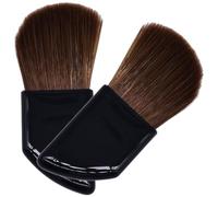FUOYLOO Compact 2Pcs Blush and Foundation Brush Set with Wooden Handle and Dense Horse Hair for Professional Travel Makeup and Ch osmetics