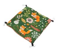 FUOYLOO Cotton Double-layer Hamster Hammock Bed with Suspended Design, Warm Sleeping Nest for Resting Guinea Pigs and Squirrels, Large Green Small Pet Cage Accessory